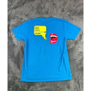 Dell Shirt Mens Large Monitor Television Blue MTV Parody Promo Novelty‎ Graphic